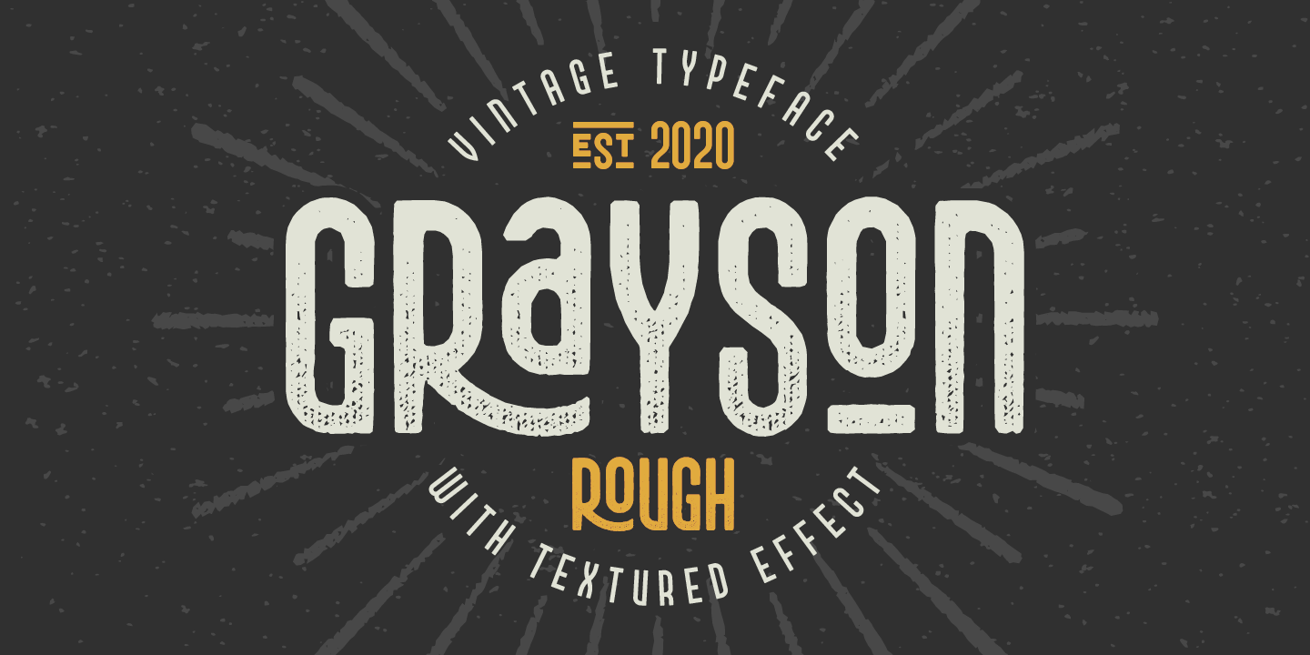Beispiel einer Grayson Rough-Schriftart